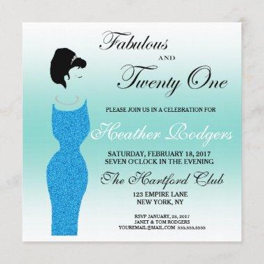 Tiara Party Fabulous And 21 21st Birthday Party Invitations