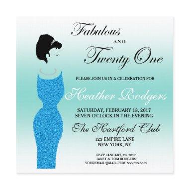 Tiara Party Fabulous And 21 21st Birthday Party Invitations