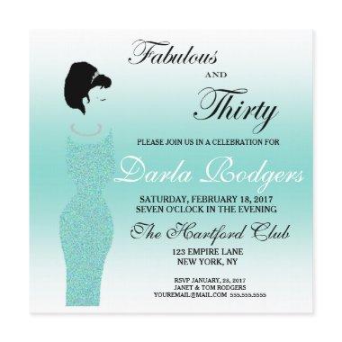 Tiara Party Fabulous And 30 30th Birthday Party Invitations