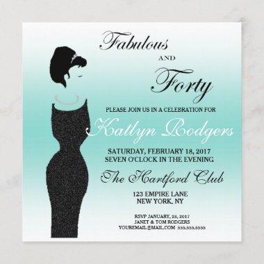 Tiara Party Fabulous And 40 40th Birthday Party Invitations