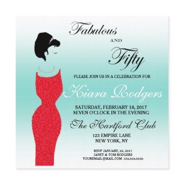 Tiara Party Fabulous And 50 50th Birthday Party Invitations