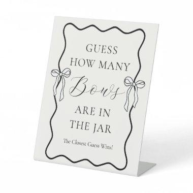 Tie the knot  Guess How Many Bows Pedestal Sign