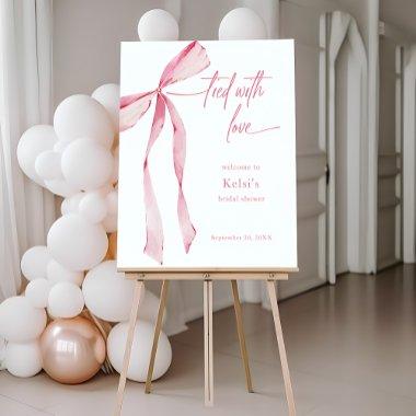 Tied With Love Pink Bow  Welcome Foam Board
