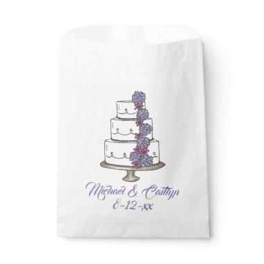 Tiered Wedding Cake Bridal Shower Anniversary Favor Bag