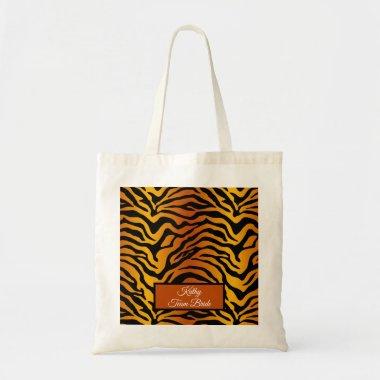 Tiger print tote bag