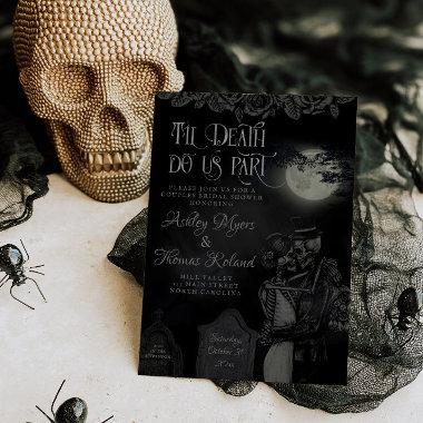 Til Death Do Us Part Gothic Bridal Shower Invitations