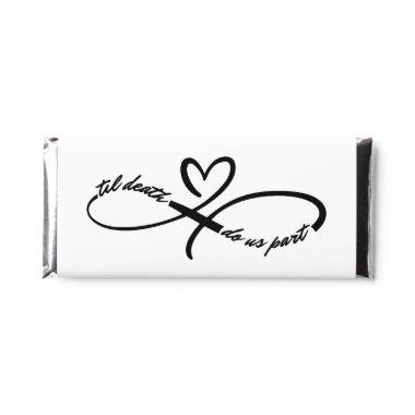 Til Death Do Us Part Infinity Symbol Heart Wedding Hershey Bar Favors