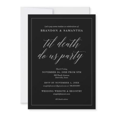 Til Death Do Us Party Halloween Bridal Shower Invitations