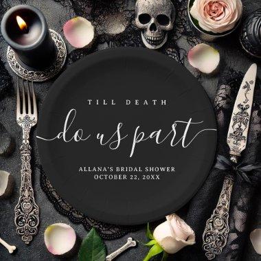 Till Death Do Us Part Black and White Paper Plates
