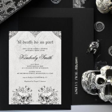 Till Death Do us Part Gothic Bridal Shower Invitations