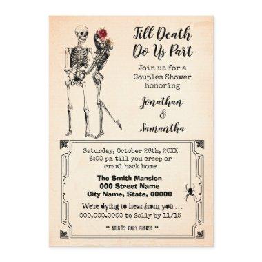 Till death do us part halloween couples shower Invitations