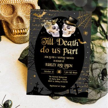 Till Death Do Us Part Halloween Couples Shower Invitations