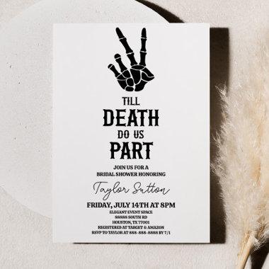 Till Death Do Us Part Skeleton Bridal Shower Invitations