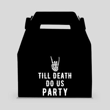 Till Death Do Us Party Black Skeleton Party Guests Favor Boxes