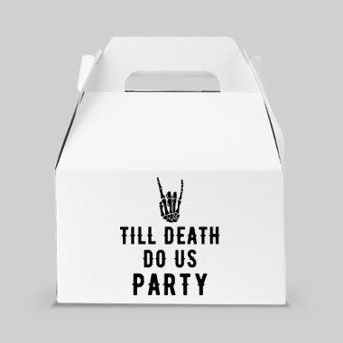 Till Death Do Us Party White Skeleton Party Guest Favor Boxes