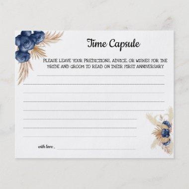 Time Capsule Advice BlueFlowers Bridal Shower Invitations Flyer