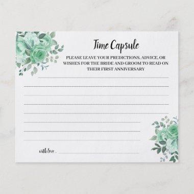 Time Capsule Advice Green Roses Bridal Shower Invitations Flyer