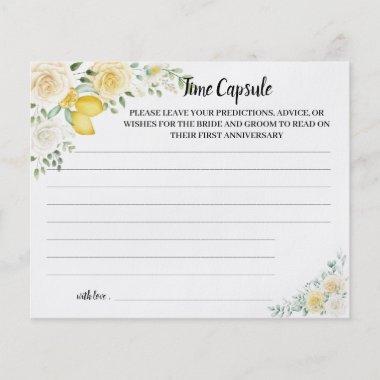 Time Capsule Advice Lemon&Roses Bridal Shower Invitations Flyer