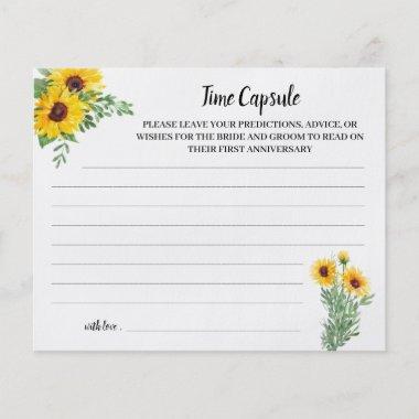 Time Capsule Advice Sunflowers Bridal Shower Invitations Flyer
