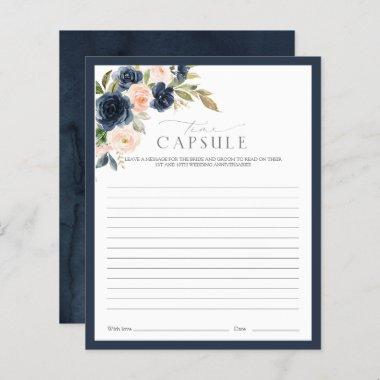 Time Capsule Navy Blue & Blush Floral Shower Game