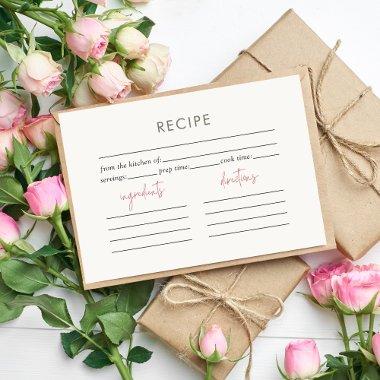 Time For Tea Boho Floral  Recipe Enclosure