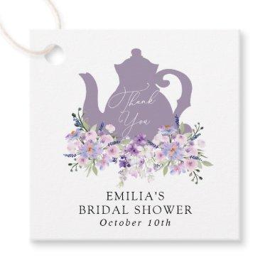 Time for Tea Bridal Shower Thank you Classic Round Favor Tags