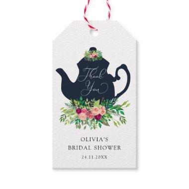 Time for tea bridal shower thank you gift tags
