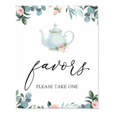 Time for Tea Favors Sign