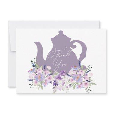 Time for Tea Lavender Shower Thank You Invitations