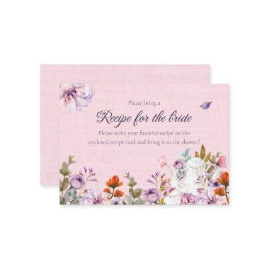 Time For Tea Party Watercolor Flower  Enclosure