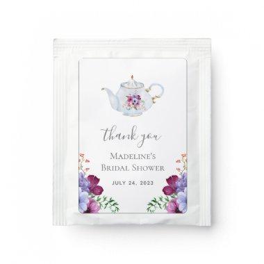 Time for Tea Teapot Floral  Tea Bag Drink Mix