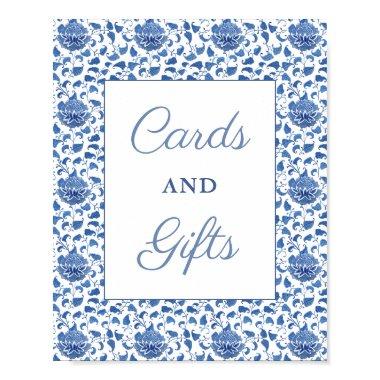 Timeless Blue White Invitations And Gifts Bridal Shower Poster