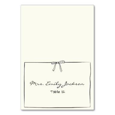 Timeless Chic Coquette Bow Handwritten Place