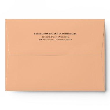 Timeless Elegant Apricot Return Address Envelope