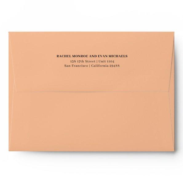 Timeless Elegant Apricot Return Address Envelope