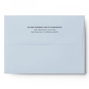 Timeless Elegant Light Blue Return Address Envelope