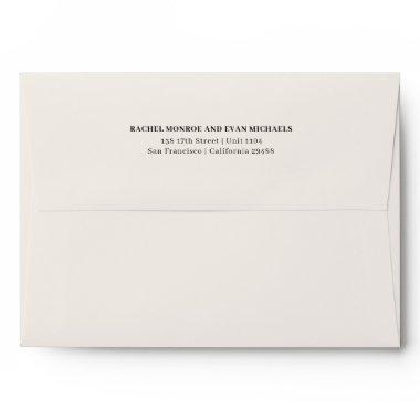 Timeless Elegant Linen White Return Address Envelope