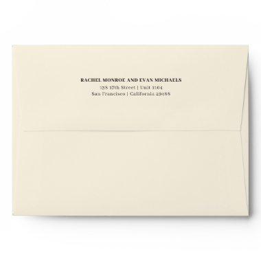 Timeless Elegant Sand Return Address Envelope