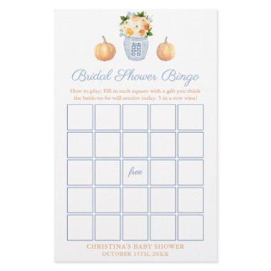 Timeless Fall Wedding Shower Bingo Game Invitations