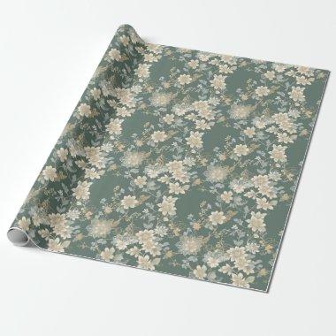 Timeless Floral Elegance Gift Wrap