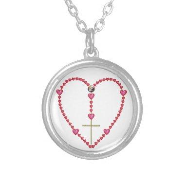 Tiny Hearts Heart-Shaped Rosary Necklace