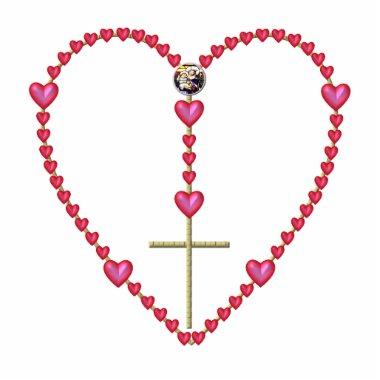 Tiny hearts Rosary Cutout