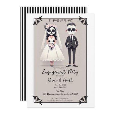 Tip Toe Sugar Skull Bride & Groom Engagement Party