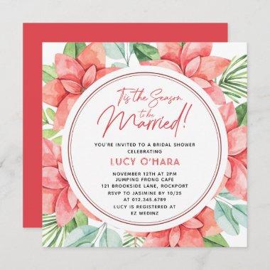 Tis the Season to be Married Bridal Shower Invitations