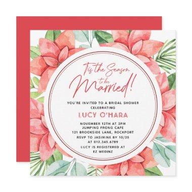 Tis the Season to be Married Bridal Shower Invitations