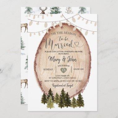 Tis the season to be married Forest Wedding Invitations