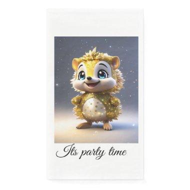 Title: "Illustrated Stickers and Party Napkins: Ad Paper Guest Towels