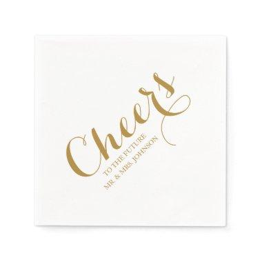 To The Future Mr & Mrs Name Simple Wedding Napkins