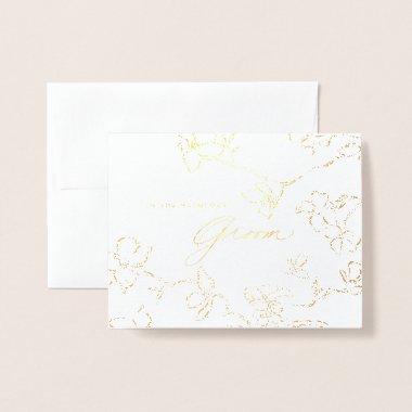 To the Handsome Groom Gold Foil Invitations