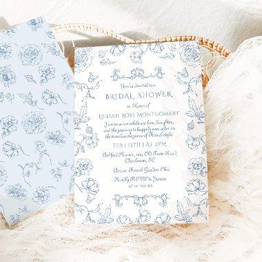 Toile Floral Whimsical garden